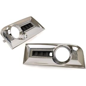 For GMC Terrain Fog Light Cover 2010 11 12 13 14 2015 Driver & Passenger Side Pair/Set | Bezel | Chrome | DOT/SAE Compliance | GM1038123 + GM1039123 | 25818477 + 25818476
