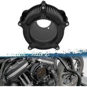 طقم استبدال نظام Cleaner Cleaner Cleaner Air Filter من أجل إكسسوارات الدراجات النارية مناسبة لـ Harley Dyna FXDLS 2017 Softail 2016-2017 Touring 2008-2016 Trike 2008-2016 (Style C)