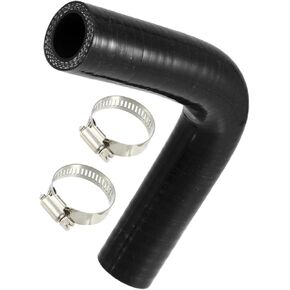 1 Set 19mm 0.75" ID 90 Degree Elbow Engine Silicone Hose Black Auto Accessories