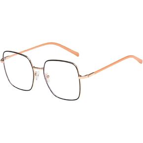 Shiratori Classic woman's metal big face nerd glasses frame Clear lenses