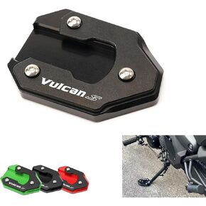 منصة الدراجات النارية Side Stand Kickstand Enlarge Pad Fits لـ Kawasaki Vulcan S 650 2015-2023 VN650S 2022-2023 Vulcan Cafe 2018-2023 (Black)