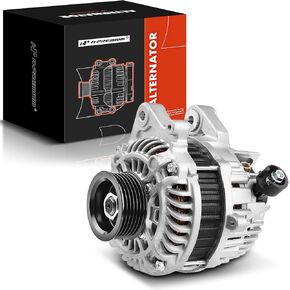A-Premium Alternator Compatible with Honda & Acura Models - Civic 2012-2015 1.8L, HR-V 2016-2018 1.8L, ILX 2013-2015 2.0L - L4 Engine - 95Amp 12V 6-Groove Pulley Clockwise - Replace 31100R1AA01