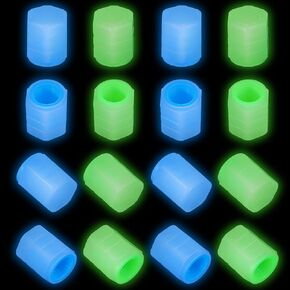 30 Pcs Glow in The Dark Tire Valve Caps Fluorescent Tire Valve Caps Tire Air Cap Cool Car Tire Valve Caps Bike Tire Caps Motorcycle Tire Valve Caps（Blue & Green）
