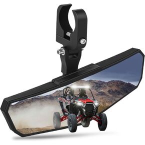 مرآة عرض خلفية UTV ، مرآة مركز HD SXS UTV مع مشبك الألومنيوم يناسب 1.5 "-2.0" رول قفص ، متوافق مع Polaris RZR ، مافريك Can Am X3 ، Pioneer ، Talon ، Kawasaki ، CFMOTO ، Yamaha