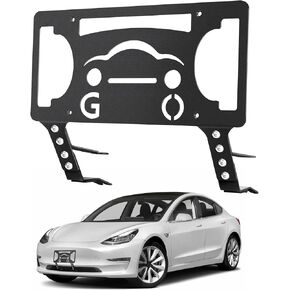Model Y Front License Plate Holder Fit for Tesla Model Y 2019-2024 Accessories No Drill License Plate Mount Kit No Adhesives License Plate Frame Front License Plate Bracket (Model 3 2019-2023)