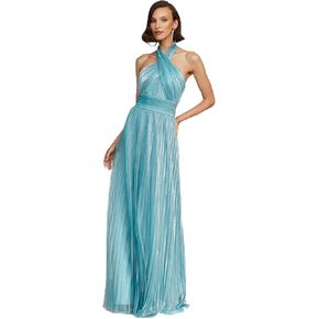 HALSTON Women's Leilani Gown in Pleated Lurex