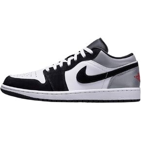 Air Jordan 1 Low SE Men's Shoes (HF3148-106, White/Black/Matte Silver/Fire Red)
