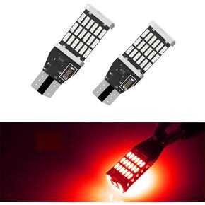 4 قطعة LED LED عكسي الضوء T15 4014 45SMD فك تشفير ضوء السطوع العالي تحول تحولت مناسبة لإشارة الدوران الأمامي والخلفي أضواء وميض (أبيض)
