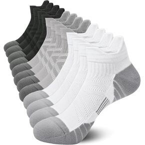 Womens Athletic Running Socks Low Cut Cushioned Sport Ankle Socks 6 Pairs
