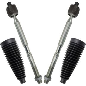 TRQ Front Steering Kit Steering Rack & Pinion Bellow Tie Rod Compatible with 2020-2022 Toyota Corolla 2016-2022 Prius 2019-2021 Prius AWD-e 2017-2022 Prius Prime