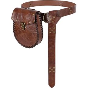 WERFORU Men Renaissance Belt Pouch - Medieval Viking Accessories for Cosplay Costume - Belt Bag
