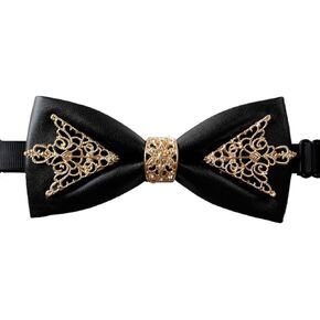 TIE Bow Men Men's Disual Leather Set Auger