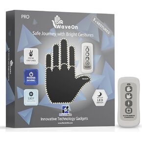 WAVEON PRO FUN FUNG LIGHT مع REMOTE | Glogesture LED علامة اليد للسيارة مع 3 إيماءات جديدة | أداة إلكترونيات المركبات | إكسسوارات الشاحنات الموهوبة المثالية ، وملحقات السيارات للرجال والنساء