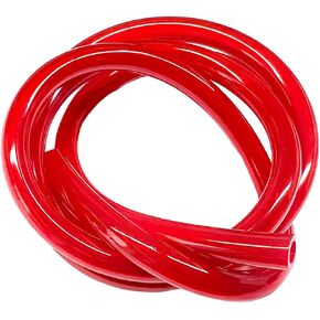 Colorful Fuel Line Hose Tube, 3.28 Feet Flexible Silicone Petrol Fuel Line Hose Repleacment for Small Engine, Universal Gas Oil Tube Pipe for Motorcycle Dirt Pit Bike ATV (White)