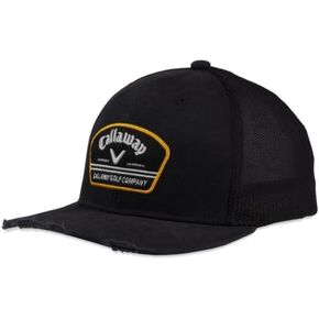 Callaway Womens Hw Cg Distressed Trucker Blk 23 Baseball Cap, Black