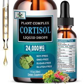 Cortisol Supplement for Women - 19-in-1 Liquid Cortisol Supplement w/Ashwagandha Magnesium L-theanine Phosphatidylserine Herbs - High Absorption Hormone Balanced for Women Drops - Sleep Focus, Non-GMO