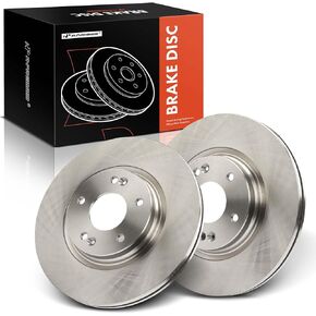A-Premium 12.00 inch (305mm) Front Vented Disc Brake Rotors Compatible with Select Hyundai and Kia Models - Elantra, Sonata, Tucson, Veloster, Soul, Optima, Forte, Forte5, Sportage, Niro EV, 2-PC Set