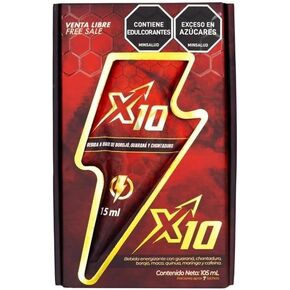 ملحق X10 الطبيعي - Chontaduro و Guarana و Borojó Blend | 15ML أكياس (7 عبوات) | دعم الطاقة القائم على النبات.