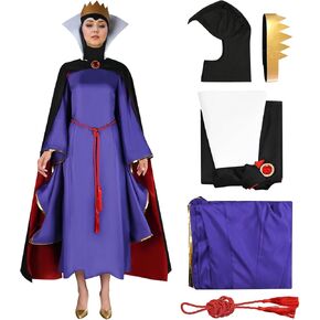 شرير ملكة الساحرة زي النساء غريمهيلد cosplay إكسسوارات التاج عباءة حزام جنية الثلج رداء البالغين