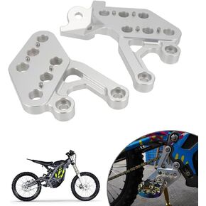JFG RACING Foot Peg Brackets for Surron Light Bee,CNC Adjustable 7075 Aluminum Bracket with Kickstand Mount Holes for Dirt Bike Sur Ron Light Bee S and X/L1E/X160/X260-Black