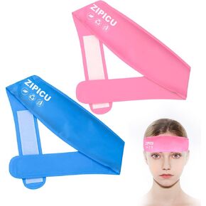 2pcs Migraine Headache Headband，Small Portable Gel Ice Pack Head Strap，Soothing Ice Packs Head Face Cold Compress for Tension Stress & Hangove