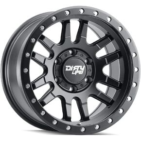 CANYON PRO 17x9, Bolt Pattern: 6x5.5/, Offset: -12, MATTE BLACK W/SIMULATED RING, set of 1
