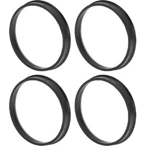 حلقات محور عجلة السيارة مركزية عجلات متينة مركزية عمود الصدمة تمتص الغطرس الأسود 4 PCS OD 76.1mm إلى ID 71.6 مم مادة دائمة البولي متين