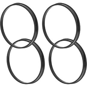 Car Wheel Hub Centric Rings Durable Wheels Center Shaft Shock Absorbing Hubrings Black 4 Pcs OD 106.1mm to ID 100.1 mm Polycarbonate