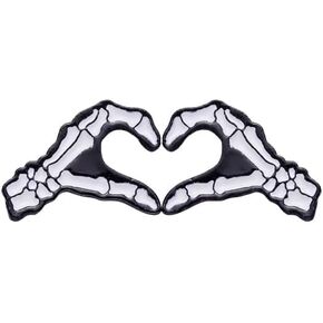 Rofarso Love Heart Gesture Monamel Lapel Pin Set Heledon Pin ، Halloween Accessory for Backpacks Clothing Facs Hats Hatss