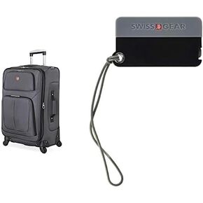 Swissgear Sion Softside أمتعة أسطوانة قابلة للتوسيع وعلامة معرف الأمتعة