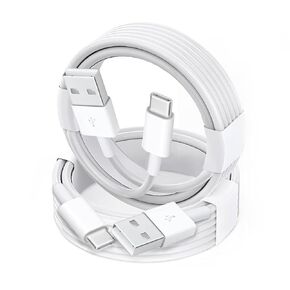 2 Pack USB-A to USB-C Car Carplay Cable for iPhone 16/15,iPhone 16/15 Plus, iPhone 16/15Pro , iPhone16/15Pro Max Carplay USB C Cord,iPad usb C Cable 10th, iPad Air Car Charger Cable Cord (White)