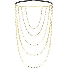 Gold Crystal Leg Chains Women's Rhinestone Body Chain Boho Layered Thigh Leg Chain Body Jewelry Accessories for Women and Girls