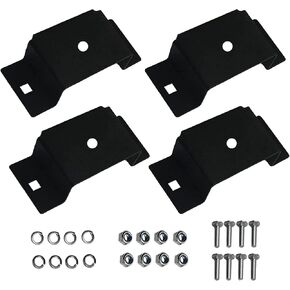 4sets فائدة الجيوب حصة مقطورة ، أقواس جيب حصة مقطورة مع M10 Trailer Bolt on Stake Pocket Nuts & Washers ، 2x4 Brackets for Flat Beds Truck RV