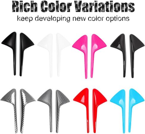 2 Pcs Blind Spot Side Camera Covers for Tesla HW4.0, Compatible with Model 3 and Model Y (Matt Black, HW 4.0) in Kuwait
