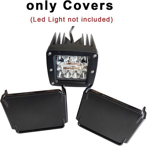 2pcs 3 inch Led Pod Lights Covers Cube Light Covers 3 inch Fog Lights Covers Light Bar Lens Dustproof Covers for ATV Truck UTE 3x3inch Square Cube Pod Lights Covers Fog Lampshade (2PCS Yellow Covers) in Kuwait