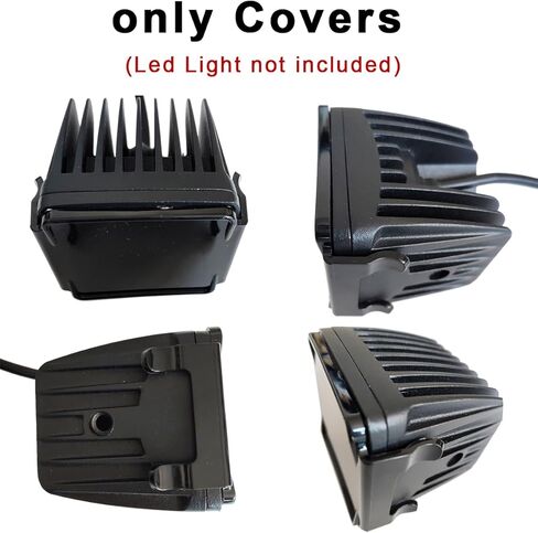 2pcs 3 inch Led Pod Lights Covers Cube Light Covers 3 inch Fog Lights Covers Light Bar Lens Dustproof Covers for ATV Truck UTE 3x3inch Square Cube Pod Lights Covers Fog Lampshade (2PCS Yellow Covers) in Kuwait