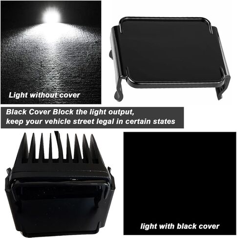 2pcs 3 inch Led Pod Lights Covers Cube Light Covers 3 inch Fog Lights Covers Light Bar Lens Dustproof Covers for ATV Truck UTE 3x3inch Square Cube Pod Lights Covers Fog Lampshade (2PCS Yellow Covers) in Kuwait