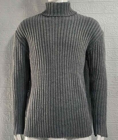 SOMTHRON Men's Sweaters Turtleneck Cable Knitted Pullover Long Sleeve Slim Fit Chunky Fall Winter Warm Jumper Tops in Saudi Arabia