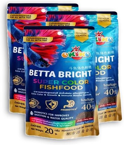 OKIKO Platinum X2، الكريات العائمة الحجم M = 2 مم، FLOWERHORN Fish Food تركيبة علامة الرأس الحمراء عالية البروتين أستازانتين اللون المعزز لتغذية الأسماك الاستوائية بروبيوتيك صحي ونمو سريع in Saudi Arabia