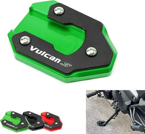 Motorcycle Side Stand Kickstand Enlarge pad Fits for kawasaki Vulcan S 650 2015-2023 VN650S 2022-2023 Vulcan Cafe 2018-2023 (Black) in Kuwait
