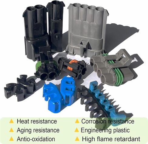14-12 AWG 2 Pin Connector Weather Pack Connectors Kit 2 Wire Waterproof Automotive Electrical Plug Connectors Quick Connect and Disconnect (6 Sets) in Kuwait