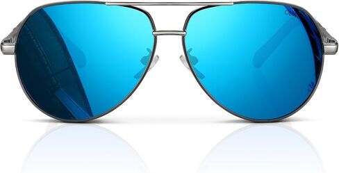 النظارات الشمسية Olwen XXL Aviator للرؤوس الكبيرة (مستقطبة) ، كبيرة كبيرة ، كبيرة وطويلة ، XL + علبة صلبة خالية in Kuwait