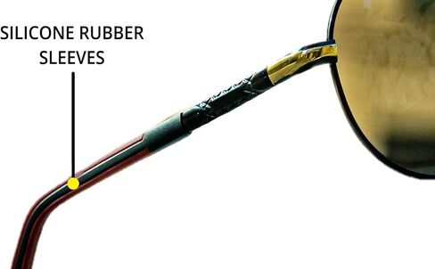 النظارات الشمسية Olwen XXL Aviator للرؤوس الكبيرة (مستقطبة) ، كبيرة كبيرة ، كبيرة وطويلة ، XL + علبة صلبة خالية in Kuwait