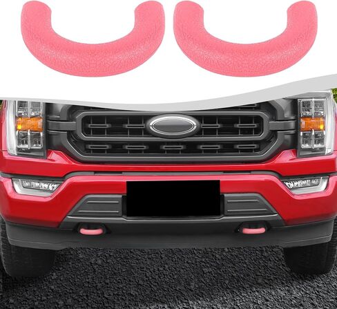 Front Bumper Tow Hook Covers 2Pcs Compatible with 2009-2024 F150 Exterior Accessories(Red) in Kuwait