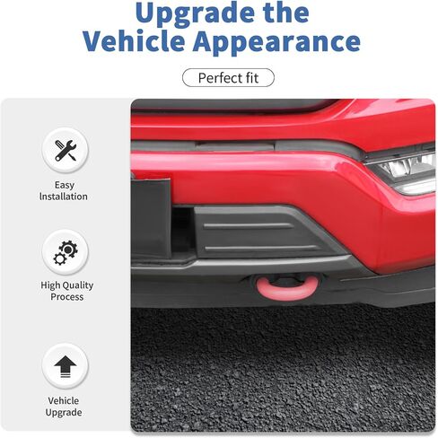 Front Bumper Tow Hook Covers 2Pcs Compatible with 2009-2024 F150 Exterior Accessories(Red) in Kuwait