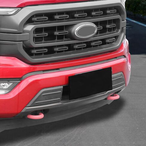 Front Bumper Tow Hook Covers 2Pcs Compatible with 2009-2024 F150 Exterior Accessories(Red) in Kuwait