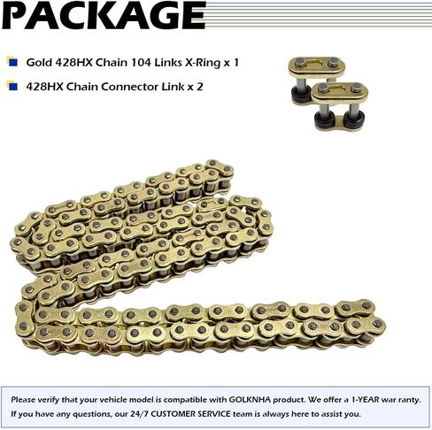 Gold 428 X-Ring Staricle Chain 120 Links OEM#9Y581-33119-00 in Kuwait