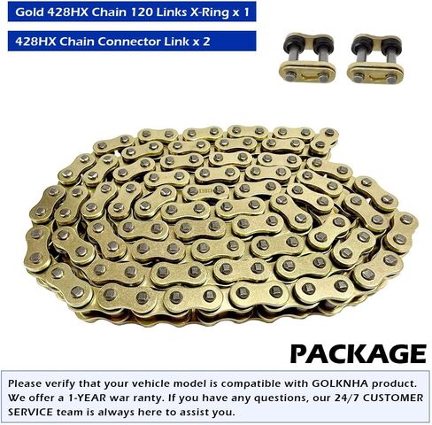 Gold 428 X-Ring Staricle Chain 120 Links OEM#9Y581-33119-00 in Kuwait