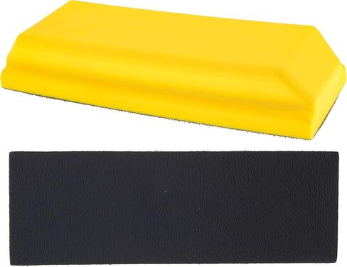 Dura-Gold Pro Series 6" Mouse-Shaped Hand Sanding Block Pad for Hook & Loop and PSA 6" DA Sanding Discs, 2 Pack - 2-Way Adapter Pad to Use PSA Sandpaper - Automotive Car Sand Woodworking Furniture in Saudi Arabia