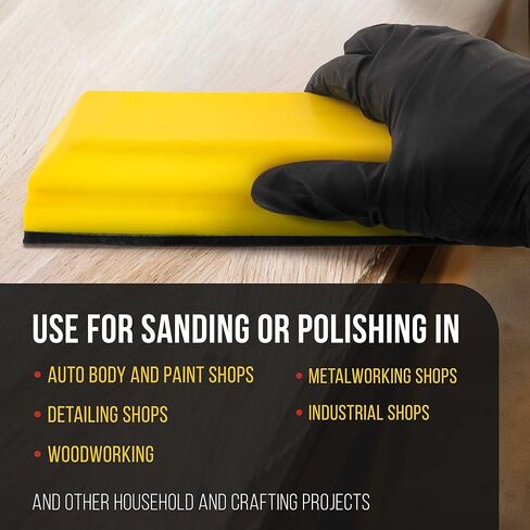 Dura-Gold Pro Series 6" Mouse-Shaped Hand Sanding Block Pad for Hook & Loop and PSA 6" DA Sanding Discs, 2 Pack - 2-Way Adapter Pad to Use PSA Sandpaper - Automotive Car Sand Woodworking Furniture in Saudi Arabia
